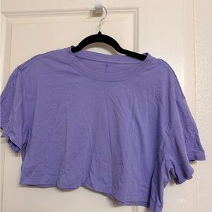 Lululemon All Yours Cropped T-Shirt DARK LAVENDER